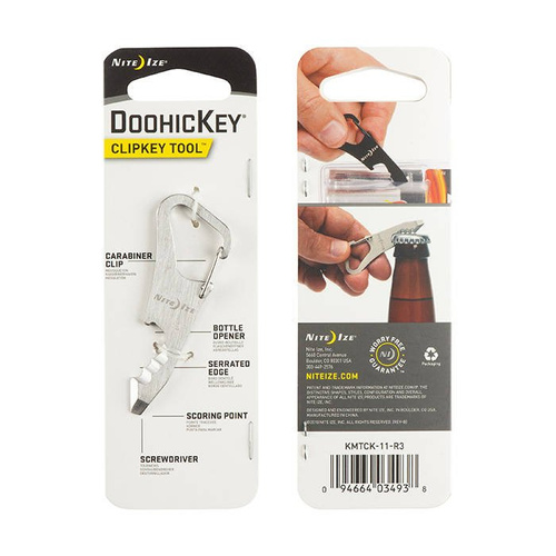 Nite Ize - Karabiner mit Werkzeugset DoohicKey ClipKey Tool - Stahl - Rostfrei - KMTCK-11-R3