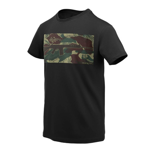 Helikon - T-Shirt FN Fal - Cotton - Black / Rhodesian Camo - TS-FNF-CO-011K