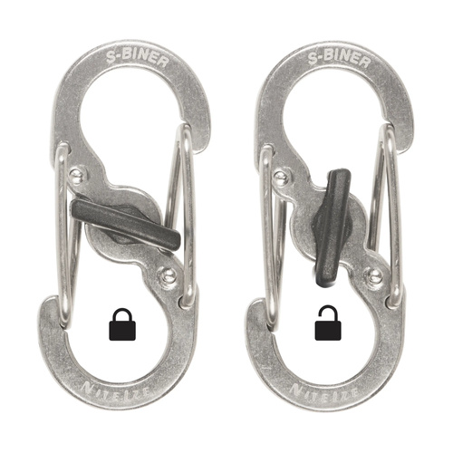 Nite Ize - Carabiner GearLine Mini Key - Steel - Black - GLMK-A1-R3