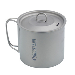 Rockland - Kubek turystyczny z pokrywką Minimalist - 600 ml - Tytanowy