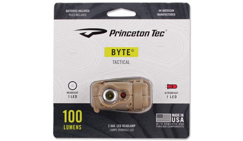 Princeton Tec - Kopflampe BYTE TACTICAL - 200 lumen - Tan- BYT-TAC-TAN