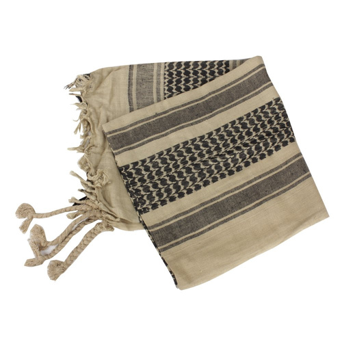 Mil-Tec - Head Scarf Shemagh Arafat - 100% Cotton - Khaki-Black - 12611000