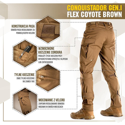 M-Tac - Taktische Hose Conquistador Gen. I Flex - Ripstop - Coyote Brown - 20059017