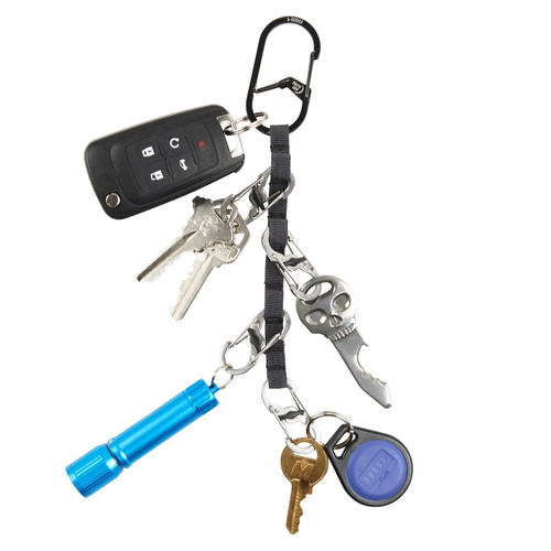 Nite Ize - Carabiner GearLine Mini Key - Steel - Black - GLMK-A1-R3