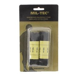 Mil-Tec - Cotton shoelaces - 180 cm - Black - 12911002