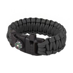 101 Inc. - Paracord Überleben Armband - 8" - schwarz