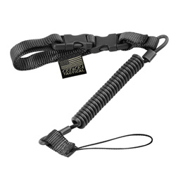 Cetacea Tactical - Mini-Coil-Schlüsselband für Zivilkleidung - Schwarz - TA-PCO-BLK