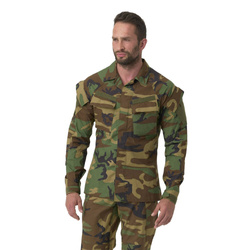 Helikon - Militär-Sweatshirt Raid - Ripstop - 8 Taschen - US Woodland - BL-RAD-SP-03