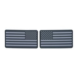 Helikon - PVC USA Flaggenaufnäher groß - 2 Stück - grau - OD-FUL-RB-19