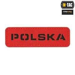 M-Tac - Aufnäher Polen 25x80 - Laserschnitt - Rot / Schwarz - 51004133