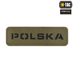 M-Tac - Aufnäher Polen 25x80 - Laserschnitt - Schwarz / Ranger Green - 51004123