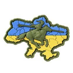 M-Tac – Cossack Ukraine Patch – PVC 3D – Horse Charge – Gelb/Blau – 51349000