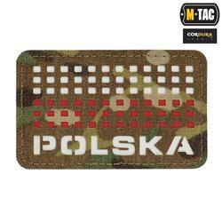 M-Tac - Flaggenaufnäher Polen 50x80 - Laserschnitt - Rot / MultiCam / Weiß - 51007108