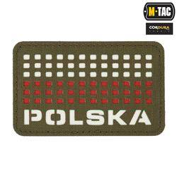 M-Tac - Flaggenaufnäher Polen 50x80 - Laserschnitt - Rot / Ranger Green / Weiß - 51007123