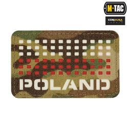 M-Tac - Flaggenaufnäher Polen Laserschnitt 50x80 - Rot/MultiCam/Biały - 51006108