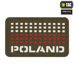 M-Tac - Flaggenaufnäher Polen Laserschnitt 50x80 - Rot/Ranger Green/Biały - 51006123