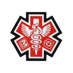 M-Tac – Sanitäter-Patch – Polyester – Weiß/Rot – 51417002