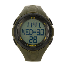 M-Tac - Taktische Uhr mit Schrittzähler - Olive - 50001001