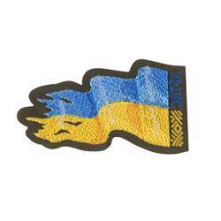 M-Tac – Ukraine-Flaggen-Aufnäher – Stickerei – Cordura 500D – links – Rangergrün – 51298023