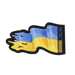 M-Tac – Ukraine-Flaggen-Patch – Stickerei – Cordura 500D – links – Schwarz – 51298002