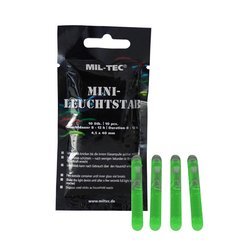 Mil-Tec - Leuchtstab - Mini - 4,5 x 40 mm - 10 Stück - Grün - 14931501