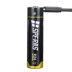 Speras - Wiederaufladbarer Akku 18650 mit Micro-USB R26 - 2600 mAh - SPERAS R26