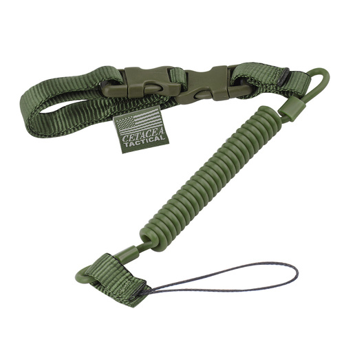 Cetacea Tactical - Lanyard für Waffen  Plain Clothes Mini-Coil - Olive Drab - TA-PCO-OD