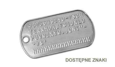 Dog-Tag - Silber + Geprägter Text