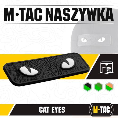 M-Tac - 3D PVC Katzenaugen Patch - Schwarz / Fluo - 51114002