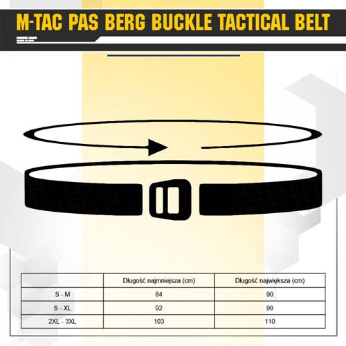 M-Tac - Berg Buckle Tactical Belt - Schwarz - 10071002