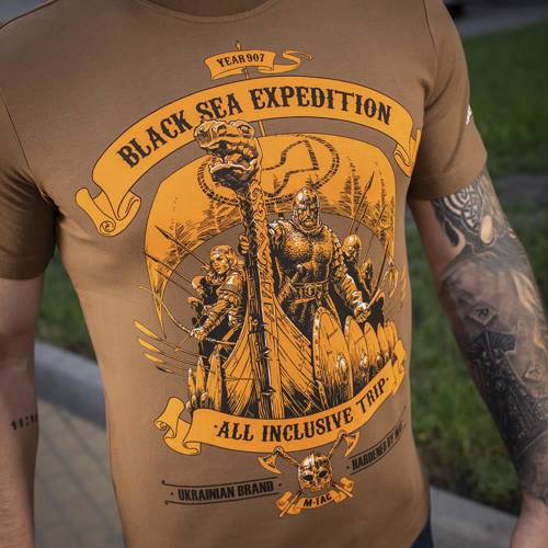 M-Tac - Black Sea Expedition T-Shirt für Männer - Coyote Brown - 80025017