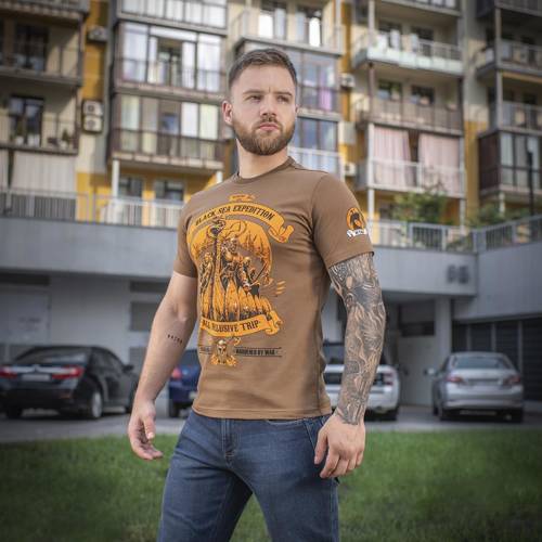 M-Tac - Black Sea Expedition T-Shirt für Männer - Coyote Brown - 80025017