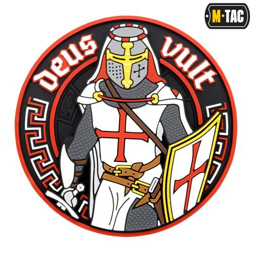 M-Tac – Deus Vult Patch – 3D PVC – Weiß/Rot – 51116000