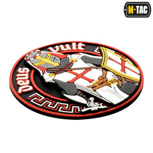 M-Tac – Deus Vult Patch – 3D PVC – Weiß/Rot – 51116000