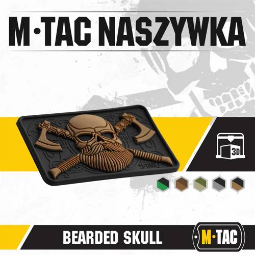 M-Tac - Emblem - Bearded Skull - 3D PVC  - 51113205