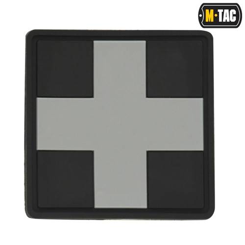 M-Tac - Medic Cross Square 3D PVC Patch - Schwarz / Grau - 51124211