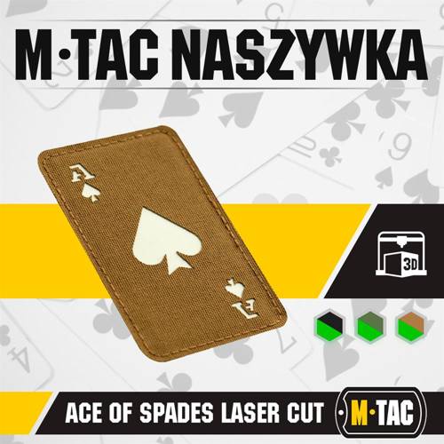 M-Tac - Militär-Patch - Ace of Spades - Coyote / Fluoreszierend - 51109599