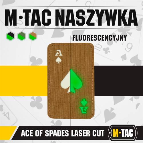 M-Tac - Militär-Patch - Ace of Spades - Coyote / Fluoreszierend - 51109599