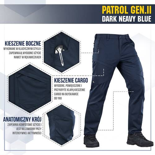 M-Tac – Patrol Gen II Flex Taktische Hose – Dunkelmarineblau – 20066015