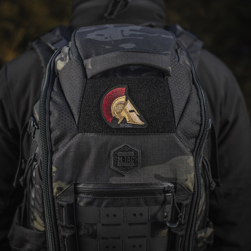 M-Tac – Spartan Helm-Patch – Stickerei – 500D Cordura – Gold/Rot – 51333000