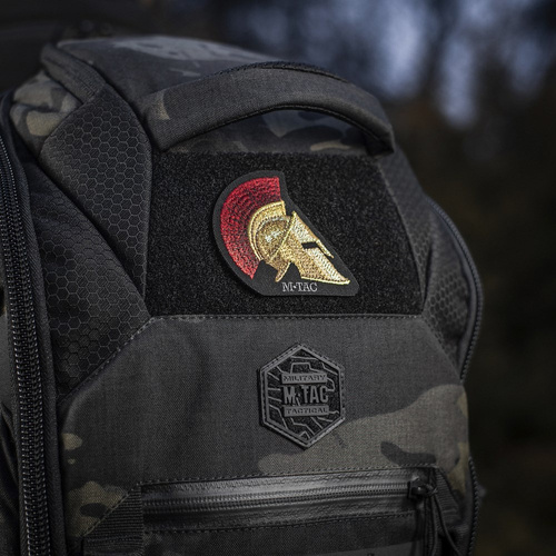 M-Tac – Spartan Helm-Patch – Stickerei – 500D Cordura – Gold/Rot – 51333000