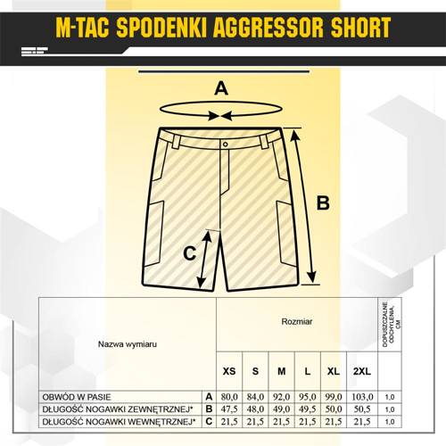 M-Tac - Taktische Shorts Aggressor - PoliCotton - Rip-Stop - Coyote Brown - 20018017