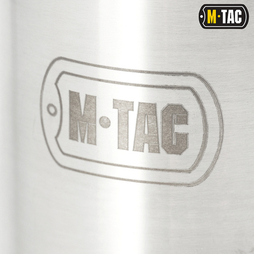 M-Tac - Thermobecher mit klappbarem Henkel - 450 ml - Stahl - Silber - CL1C-M83