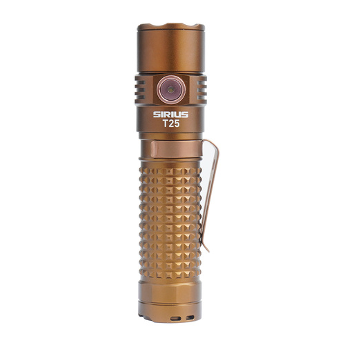 Mactronic - Sirius T25 Wiederaufladbare LED-Taschenlampe - 2500 lm - Coyote Brown - THH0172