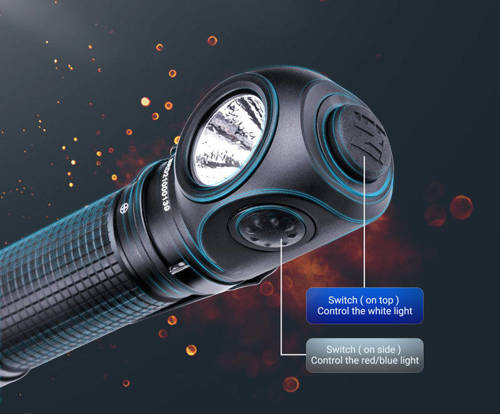 NEXTorch  – P10 LED-Winkel-Taschenlampe – 1400 lm – Schwarz – P10