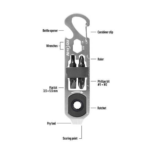 Nite Ize - DoohicKey Ratchet Key Tool - KMTRT-11-R3