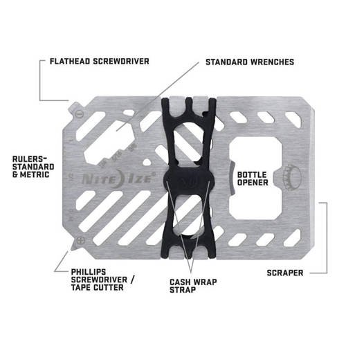 Nite Ize - FinancialTool Multi Tool Wallet - Rostfrei - FMT2-11-R7