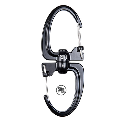 Nite Ize - Karabiner S-Biner 360 SlideLock Dual Carabiner #4 - Schwarz - SBLR4-01-R3