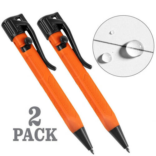 Rite in the Rain - Wasserdichter Stift Mini Bolt Action - 2 Stück - Orange - OR20-2