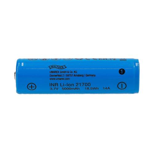 Walther - Wiederaufladbare Batterie INR 21700 - 3,7 V - USB - 5000 mAh - Blau - 3.7154 